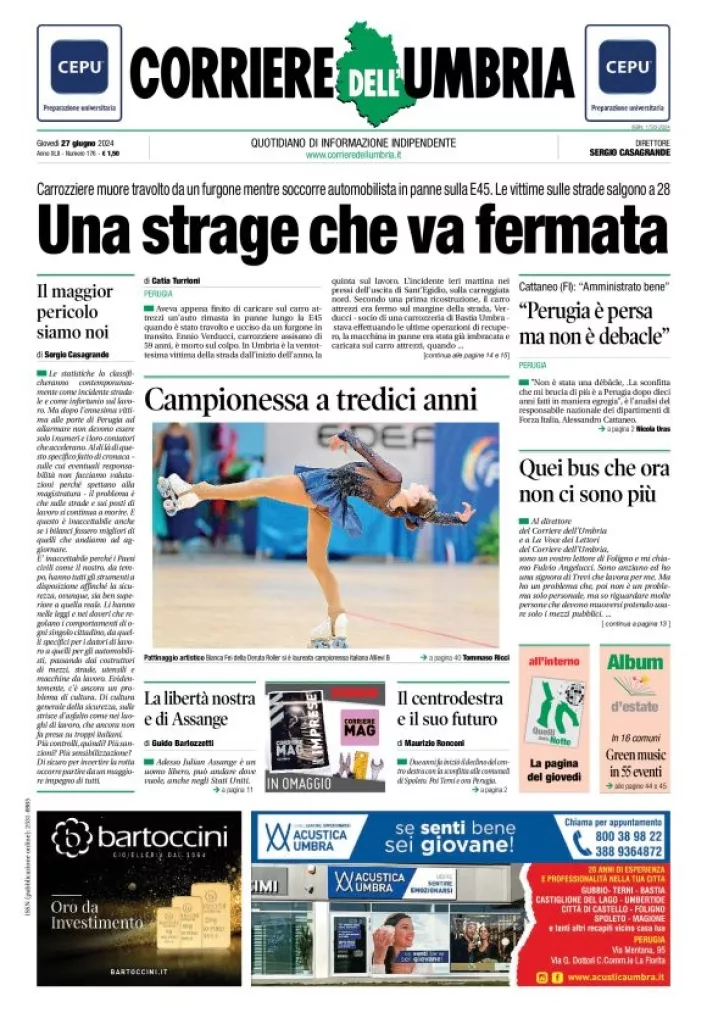 Prima-pagina-corriere umbria-del-2024-06-27